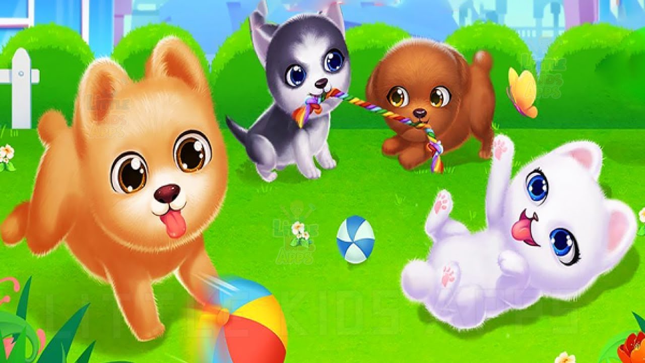 Play with Puppy Friend Cute Pet Dog Care Games – Learn to Feed and Dress Up Cute Puppies