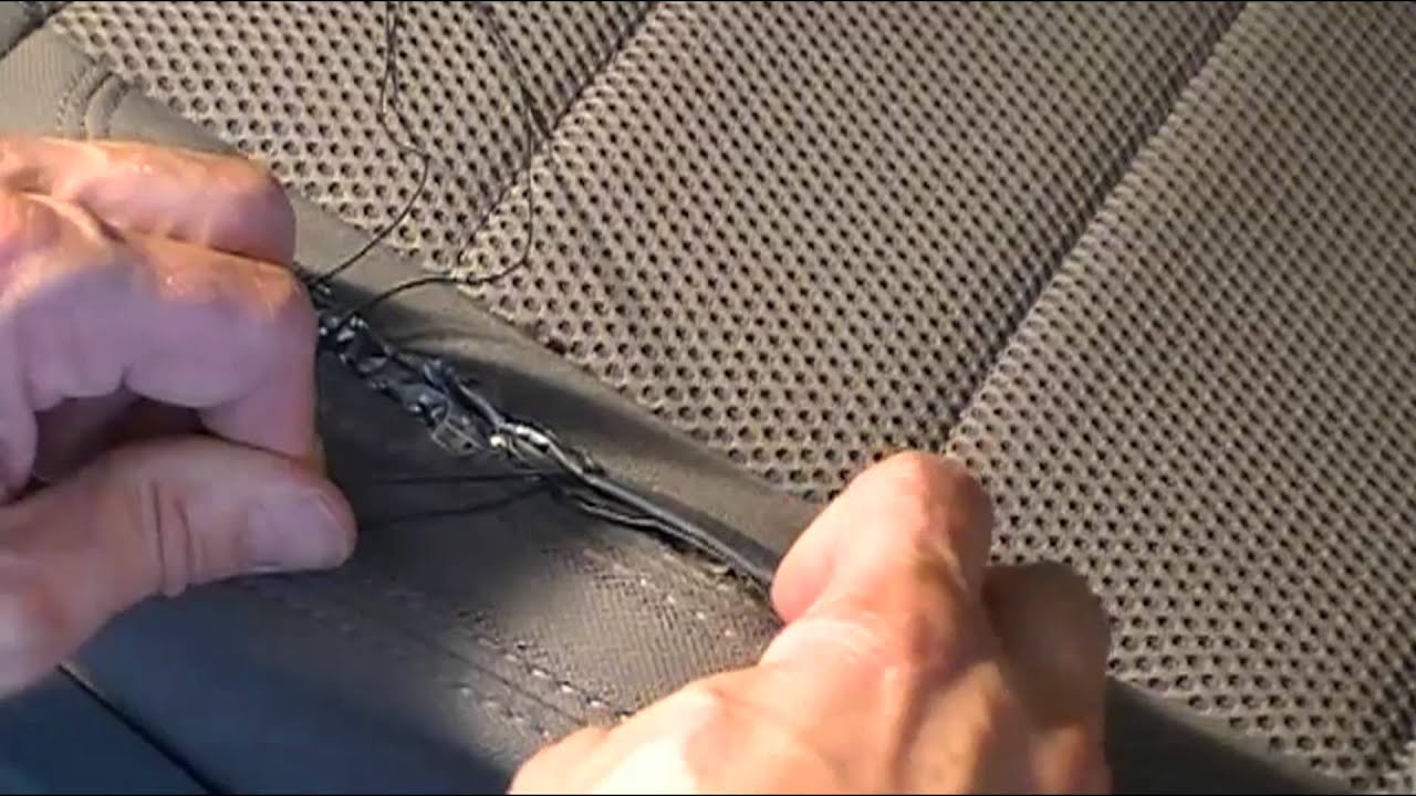 A Really Rough Repair of Torn Car Seat Fabric